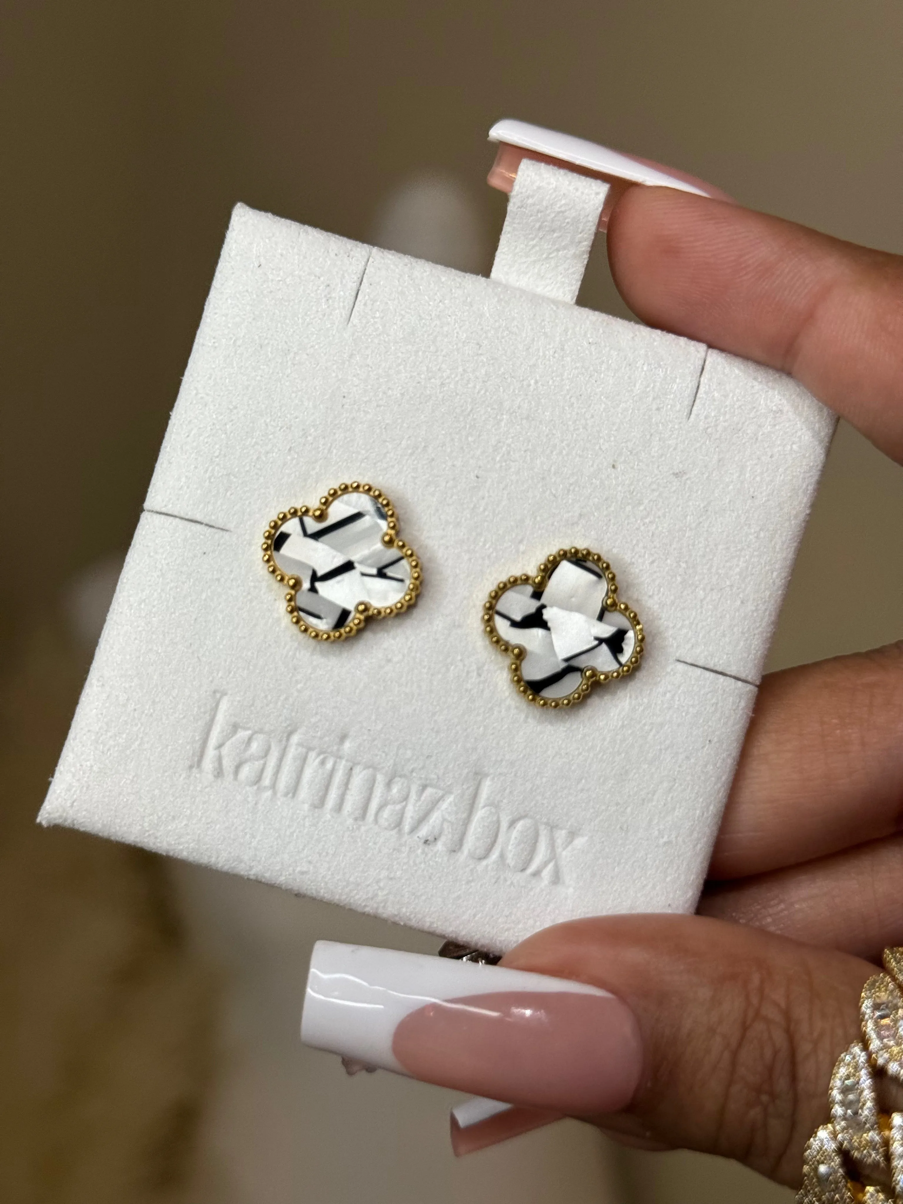 MARBLE STONE EARRINGS | DE'VIL