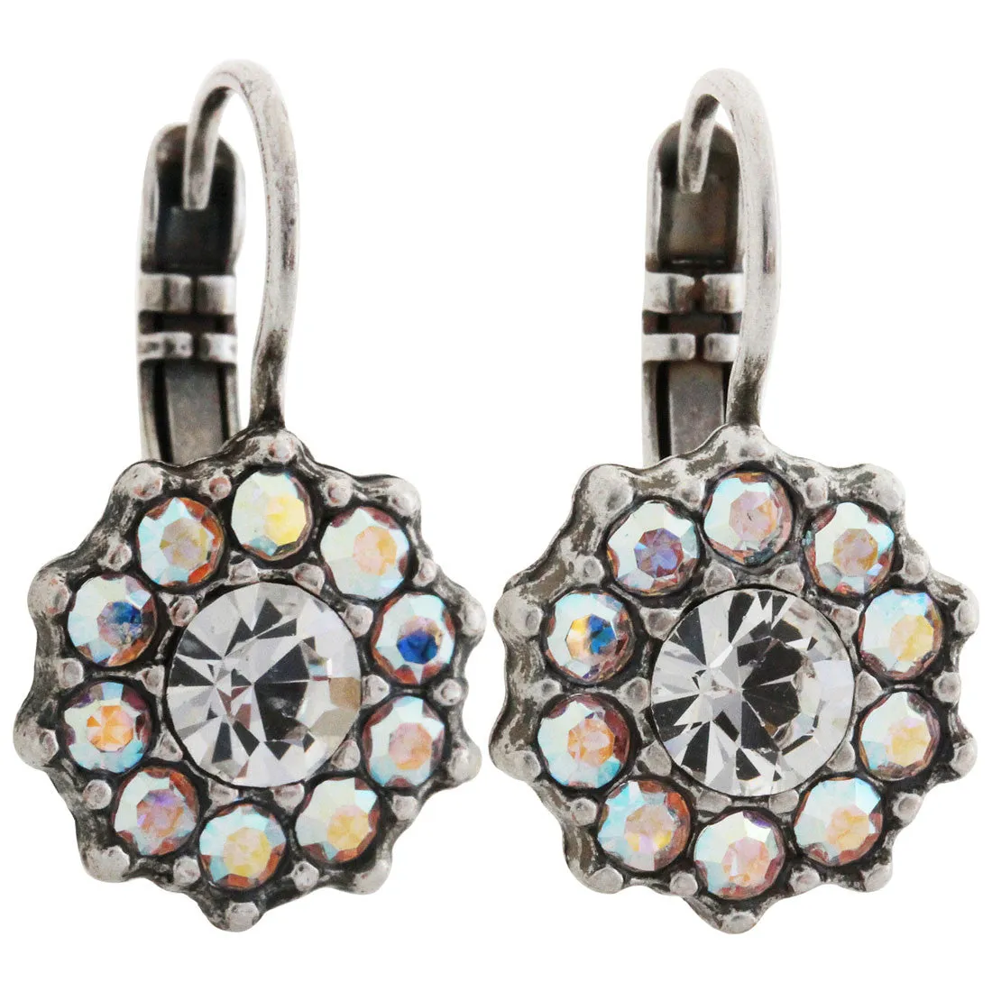 Mariana "On A Clear Day" Silver Plated Daisy Crystal Earrings, 1157 001