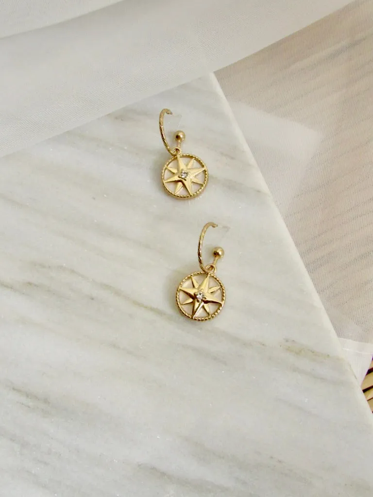 Mariner’s Star Charm Earrings