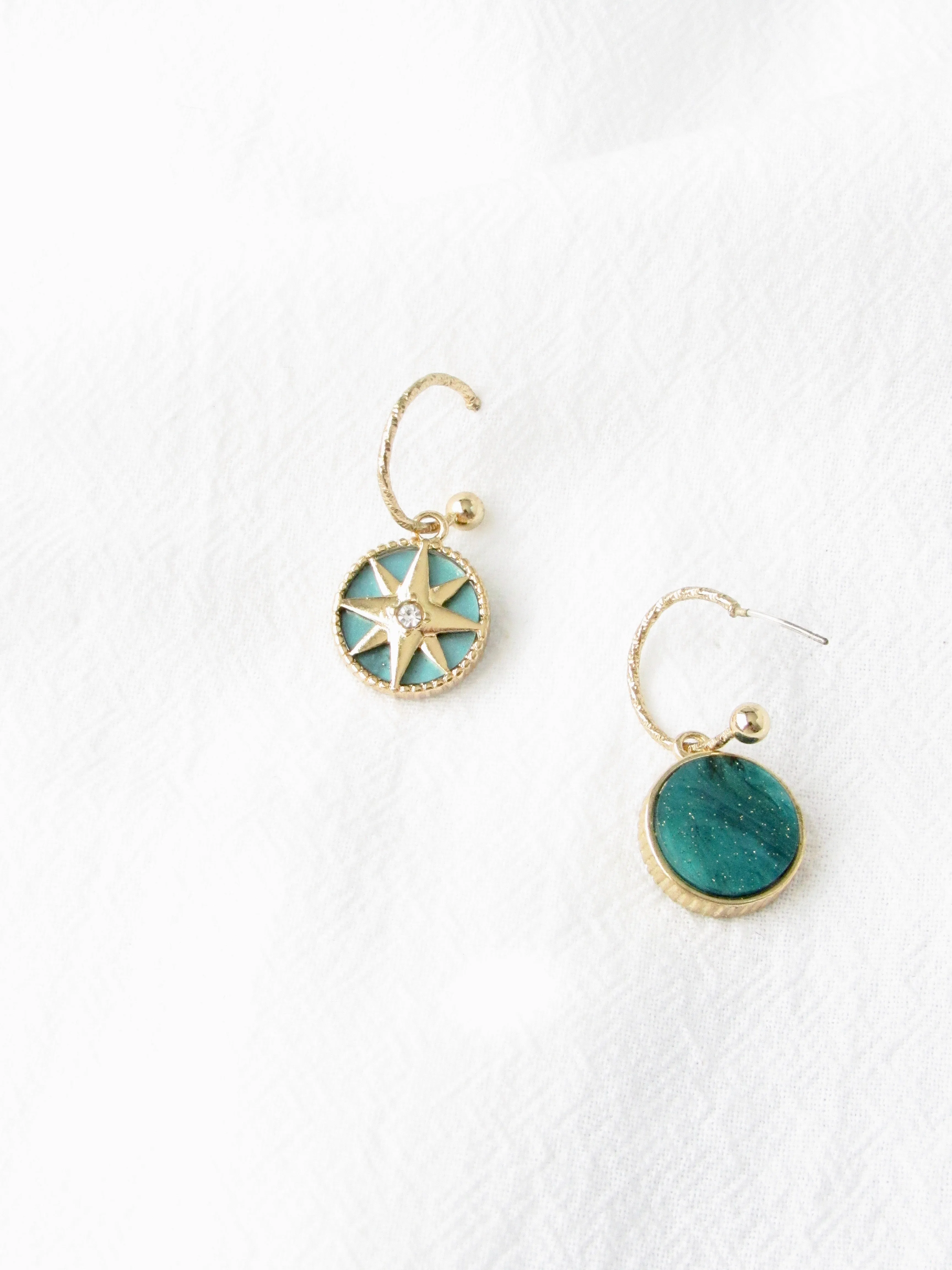 Mariner’s Star Charm Earrings