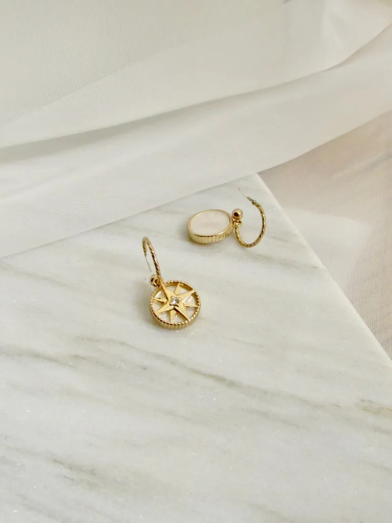 Mariner’s Star Charm Earrings