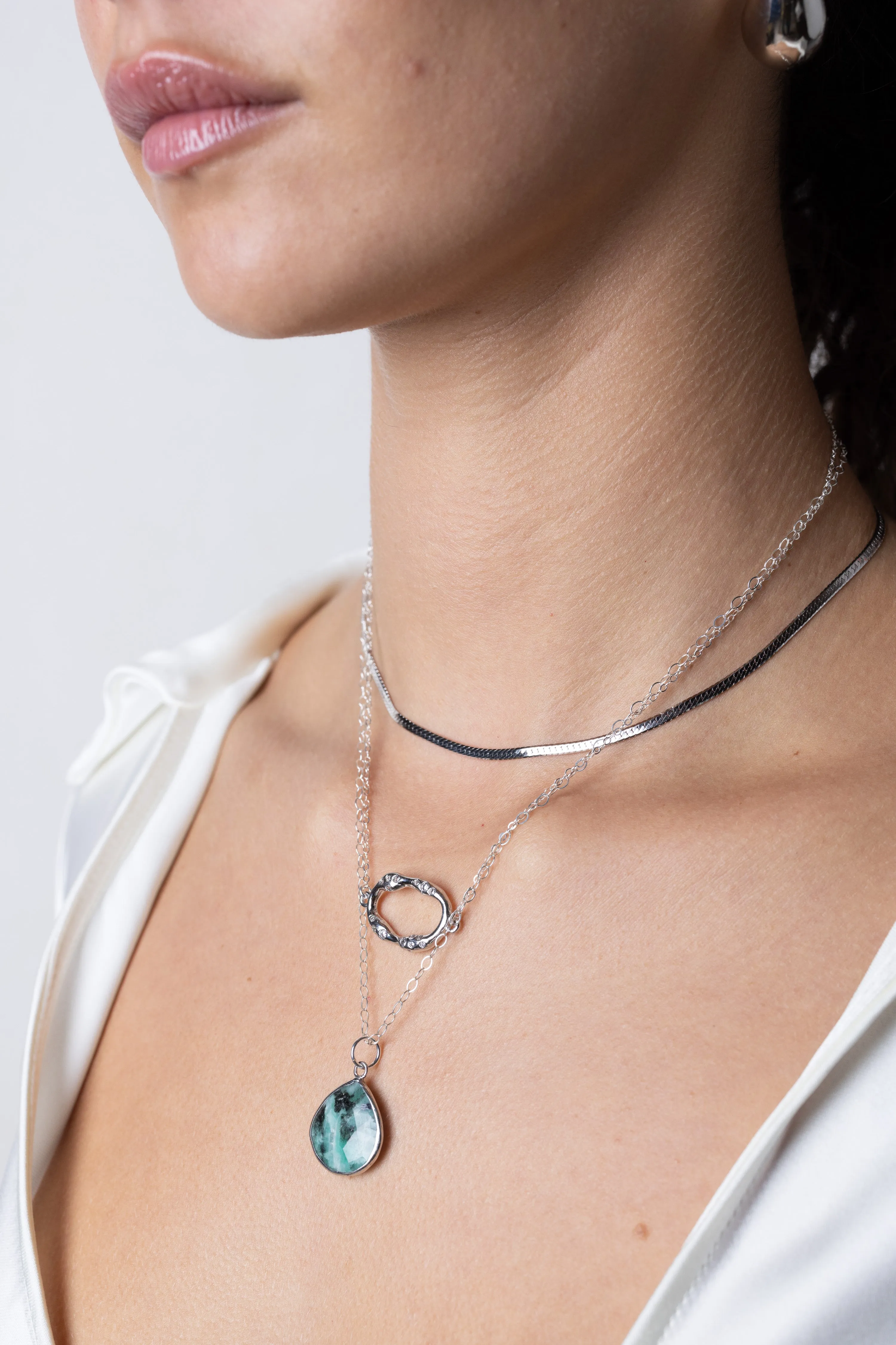 Marise CZ Necklace in Silver