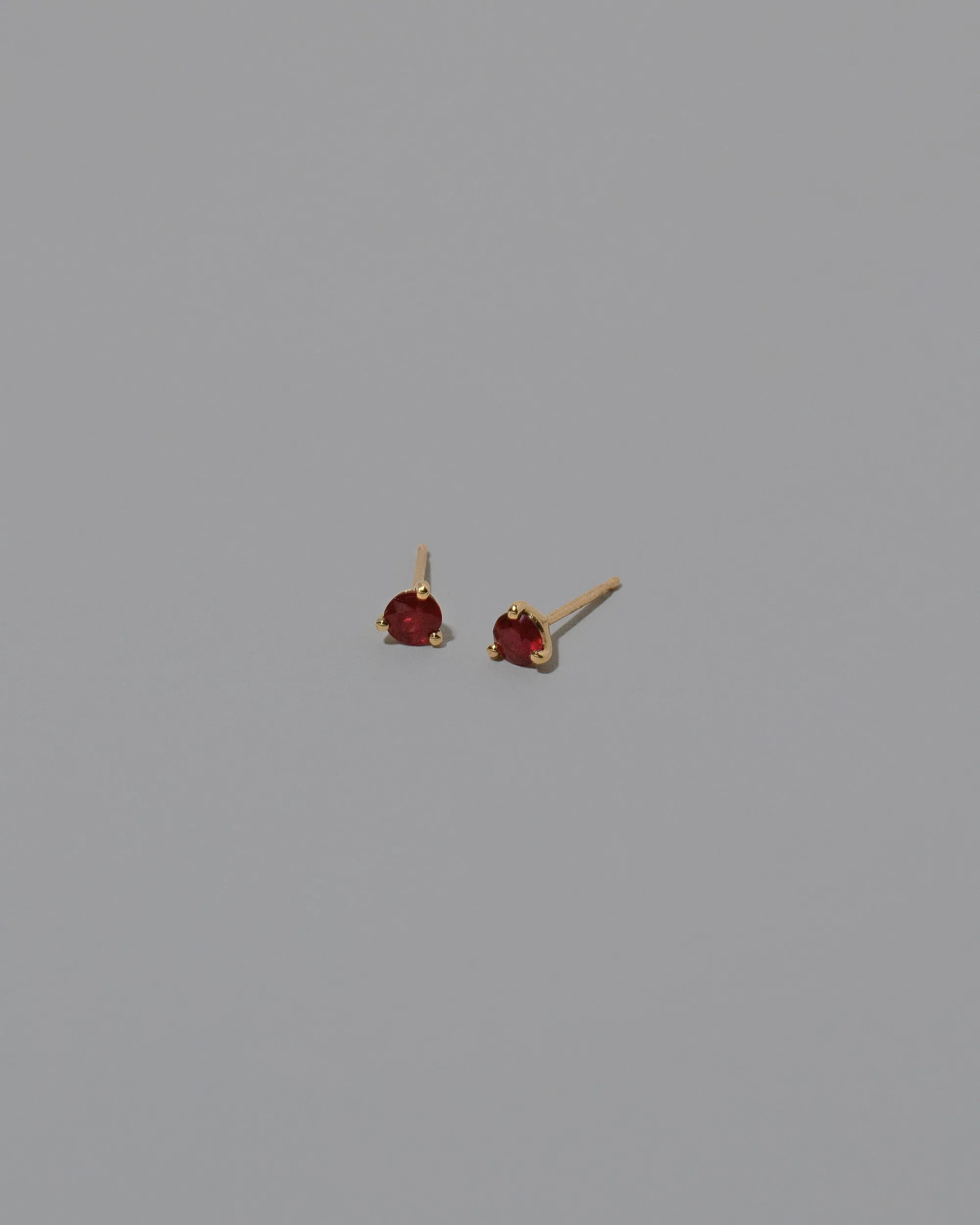 Martini Stud Earrings - Magenta Ruby