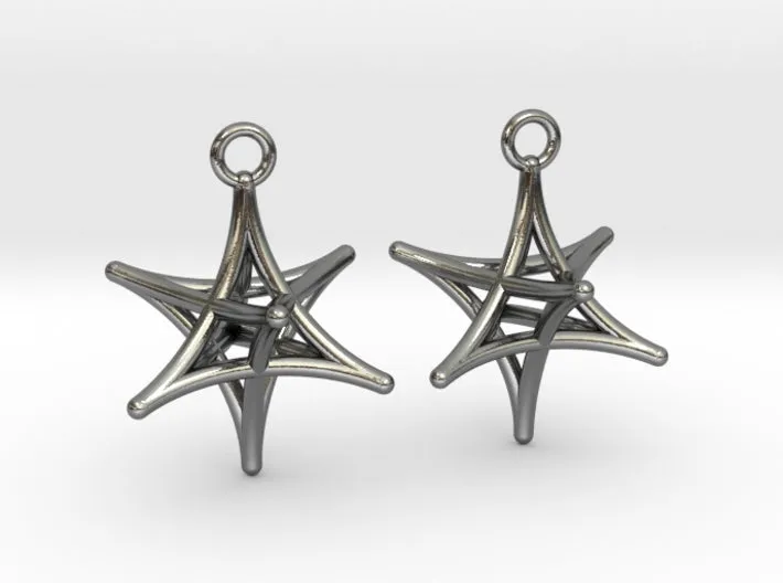 Merkaba Earrings (Metal)