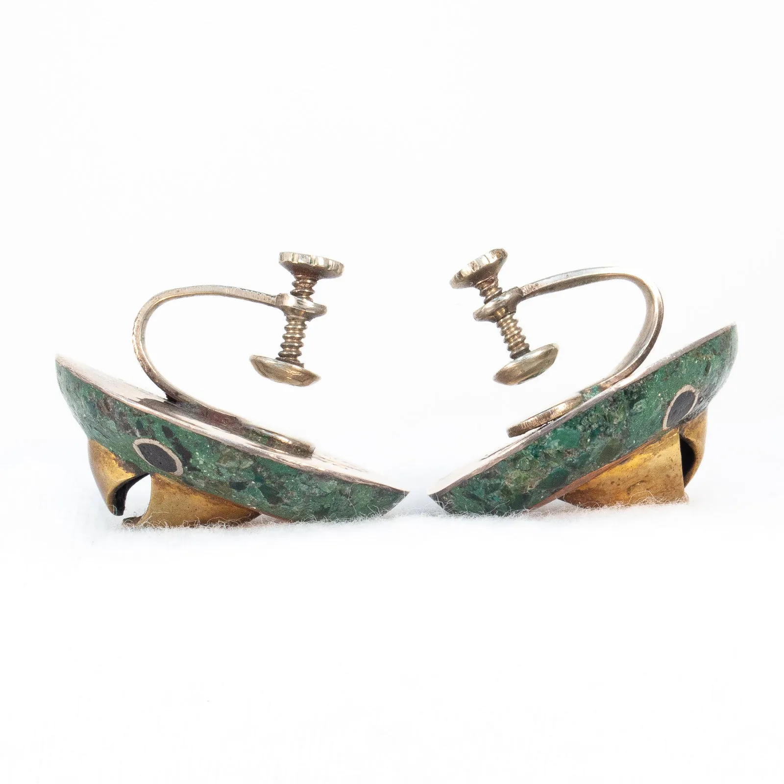 Metales Y Piedra Bird Earrings