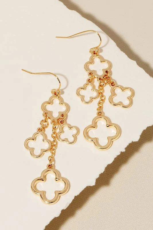 Metallic Clover Charm Dangle