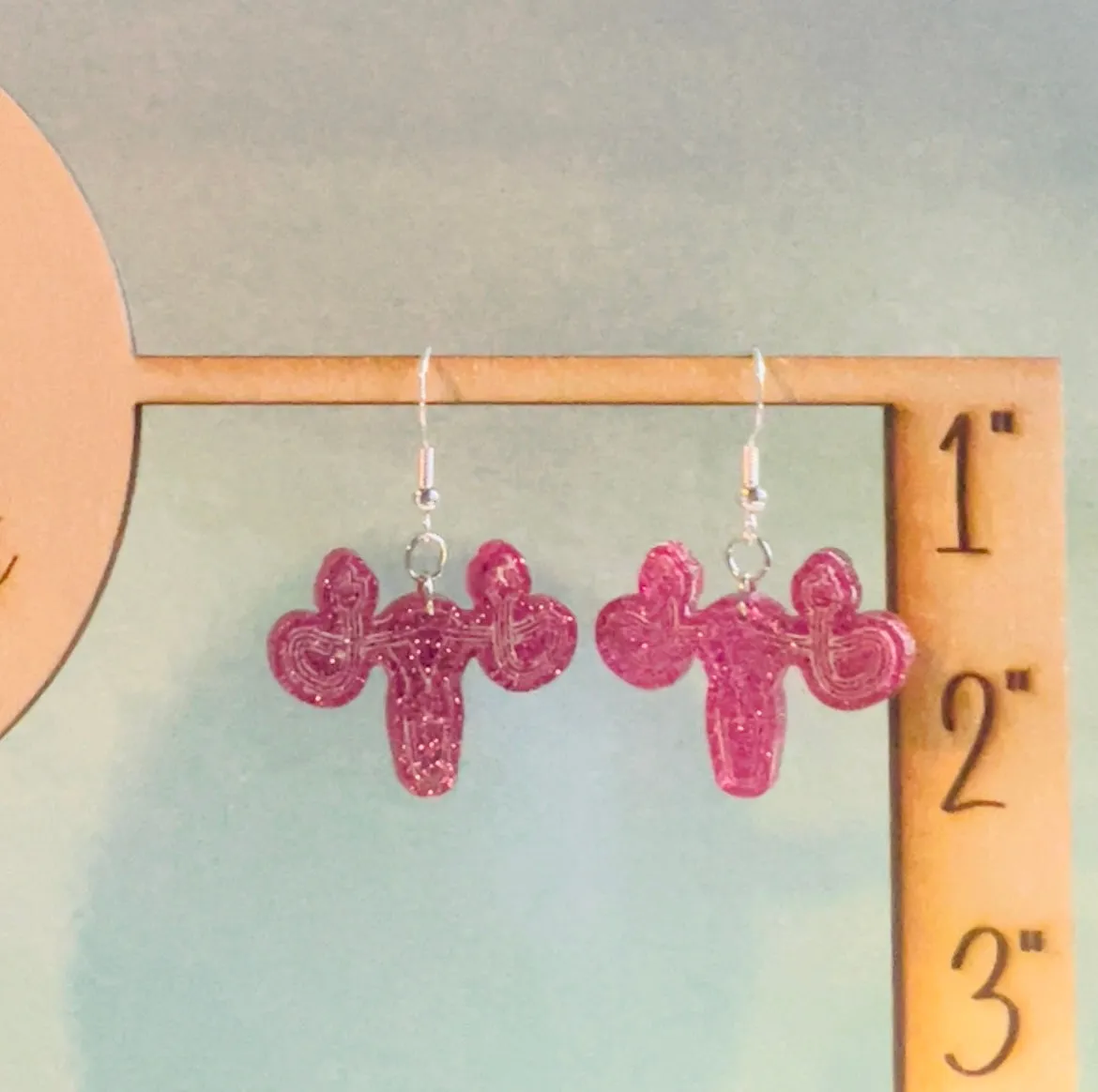 Middle Finger Uterus Earrings