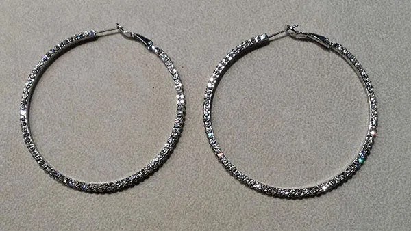 Midnight Crystal Hoops