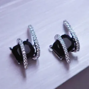 Midnight Wrap Crystal Earrings
