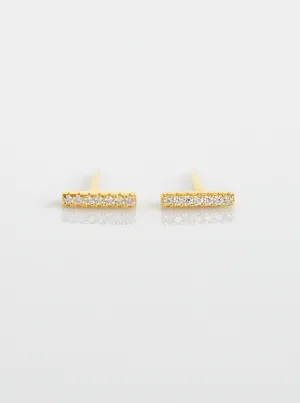 Mini Bar Stud Earrings