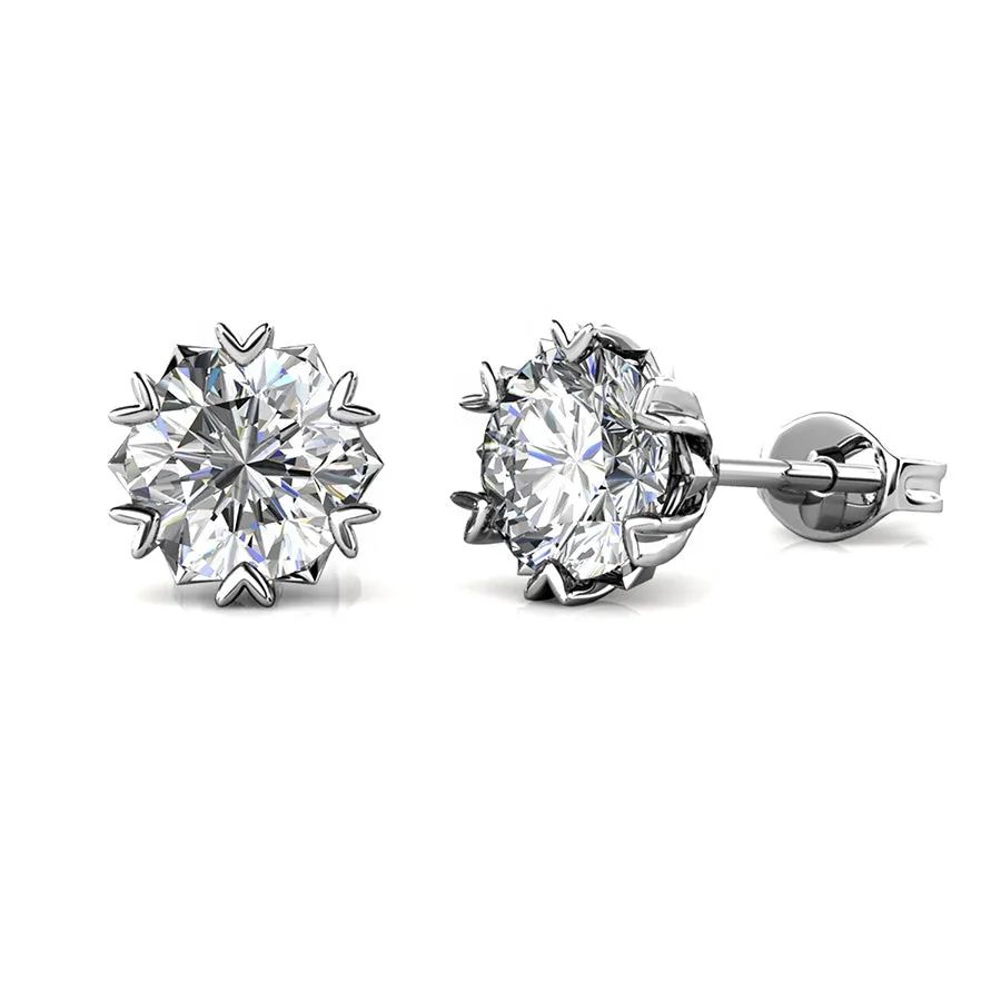 Mini Heart Moissanite Lab Created Diamond Earrings
