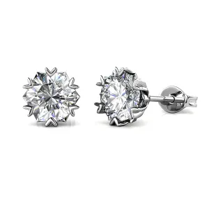 Mini Heart Moissanite Lab Created Diamond Earrings