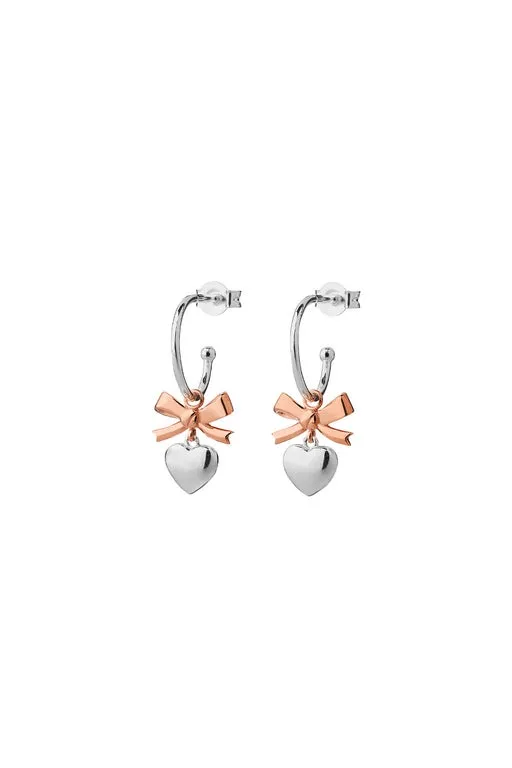 Mini Superlove Hoops Silver/Rose Gold