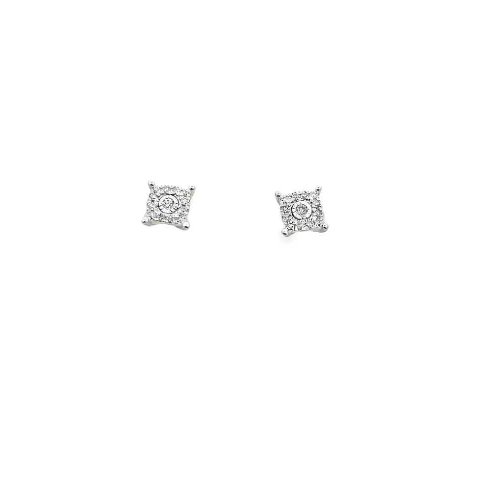 Miracle Studs Diamond Earrings .10cttw 10K Gold