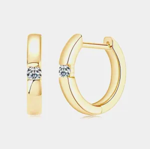 Moissanite Huggie Earrings