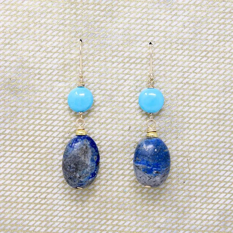 Moody Blues Turquoise & Sodalite Earrings by brunet
