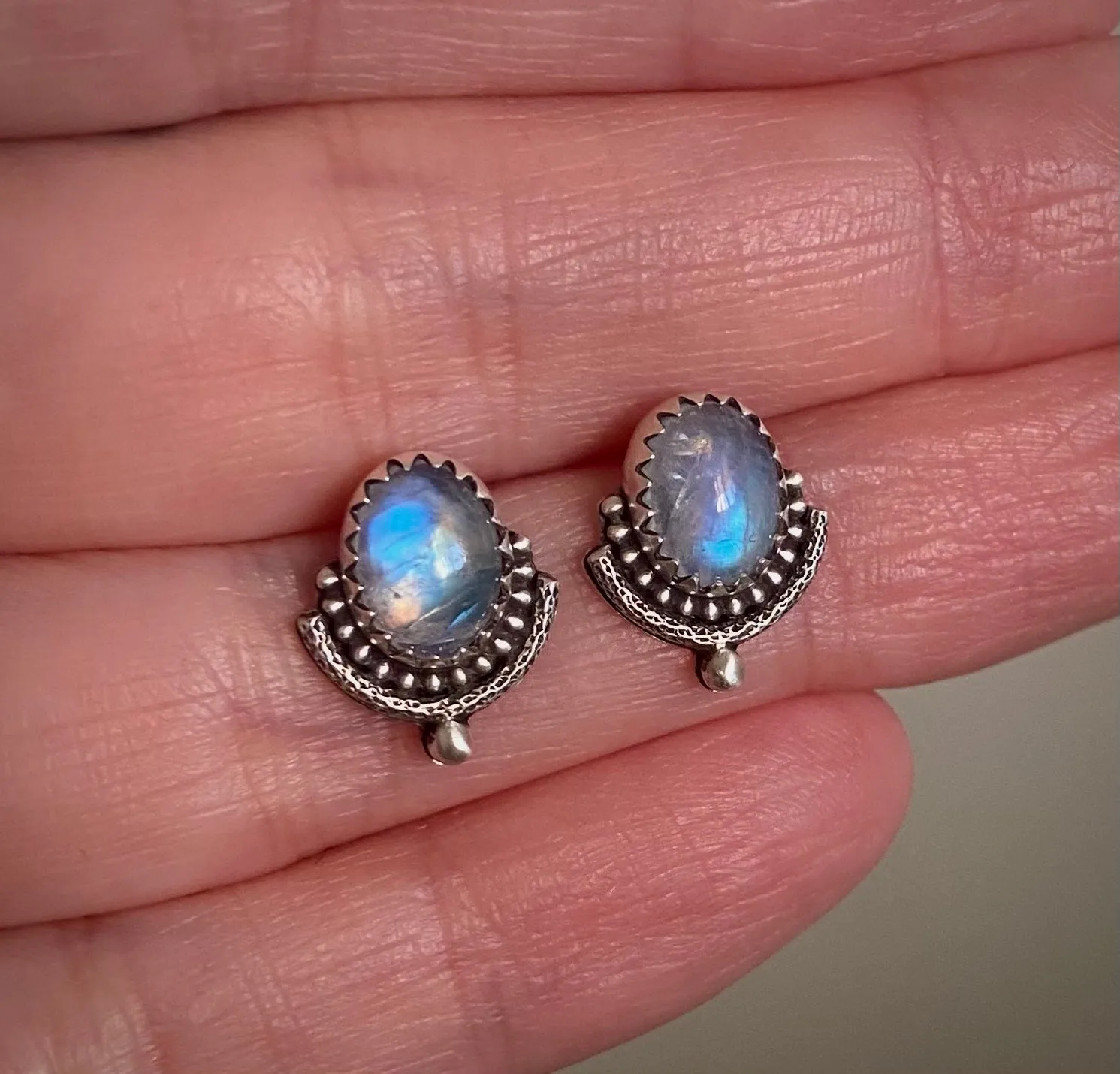 Moonstone Studs