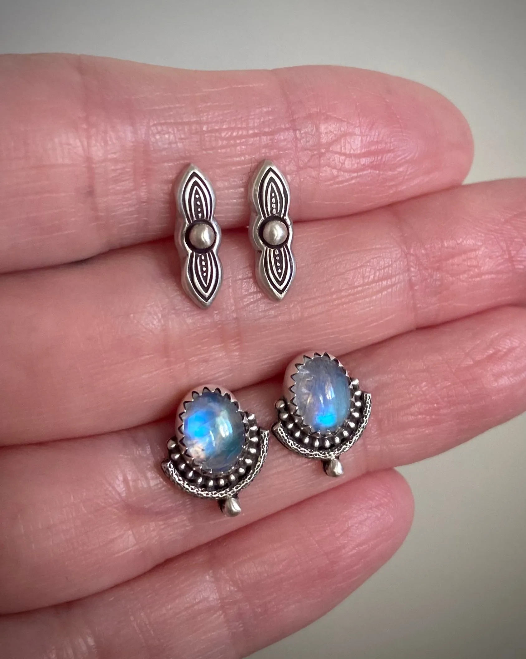 Moonstone Studs