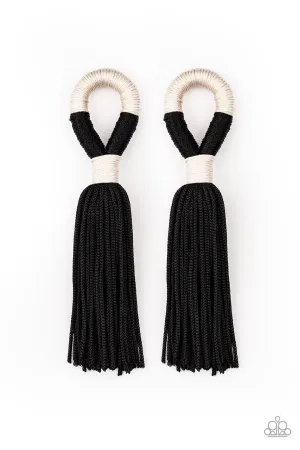 Moroccan Mambo Black Paparazzi Earrings