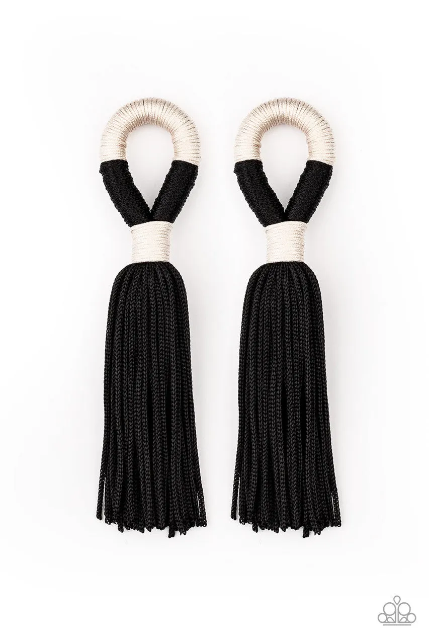Moroccan Mambo Black Paparazzi Earrings