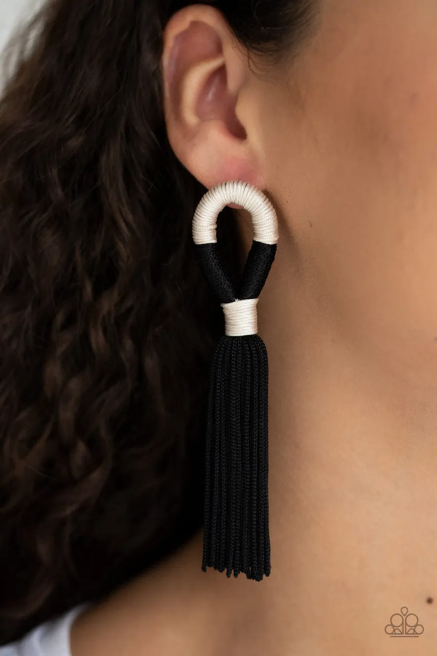 Moroccan Mambo Black Paparazzi Earrings