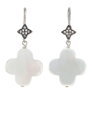 Mother of Pearl Clover Earrings
