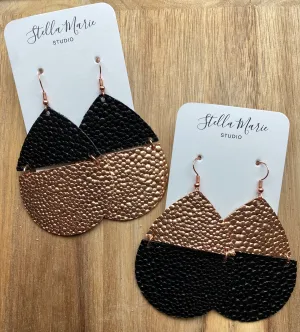 MULTIPLE STYLES: Leather Teardrop Earrings