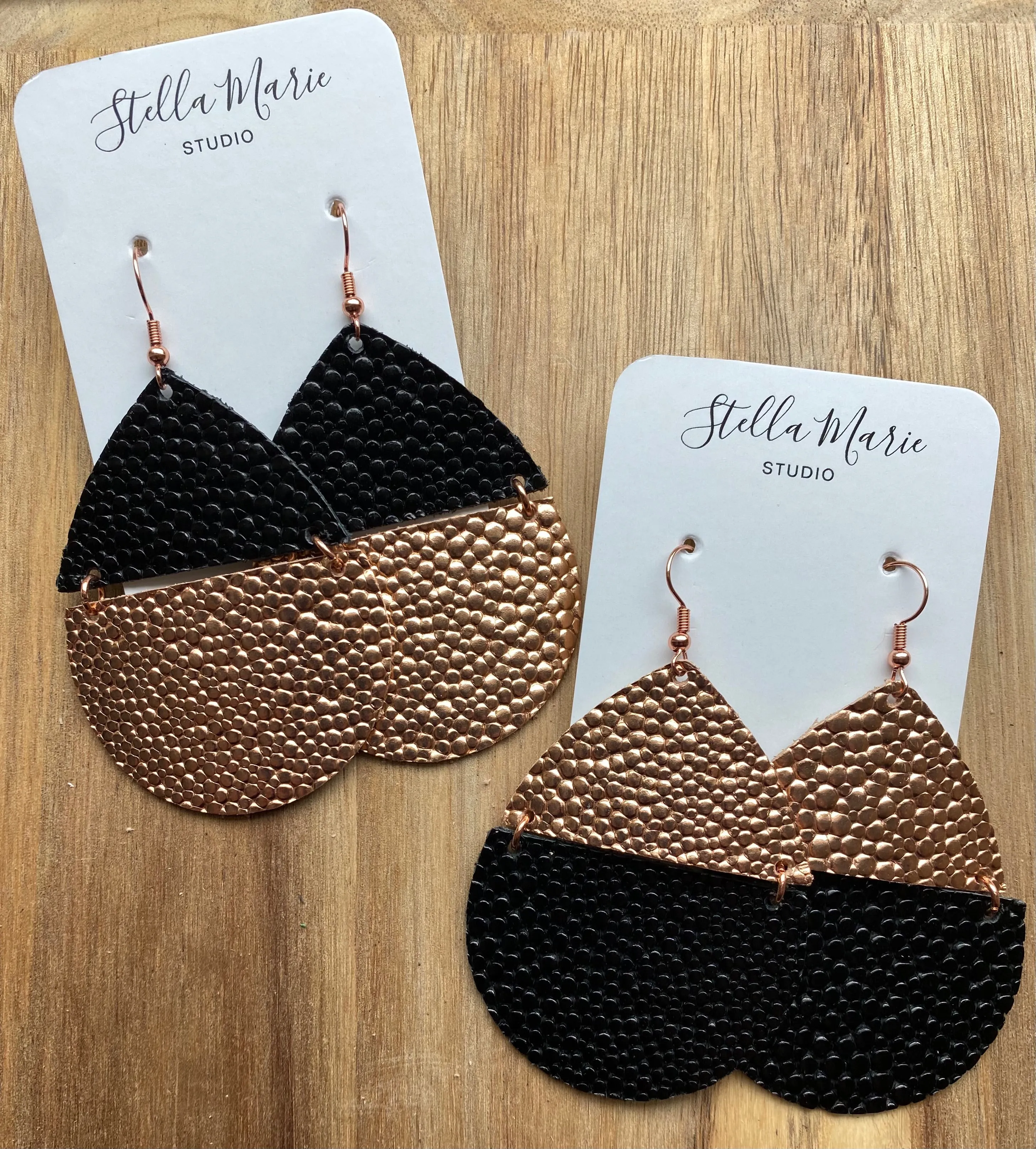 MULTIPLE STYLES: Leather Teardrop Earrings