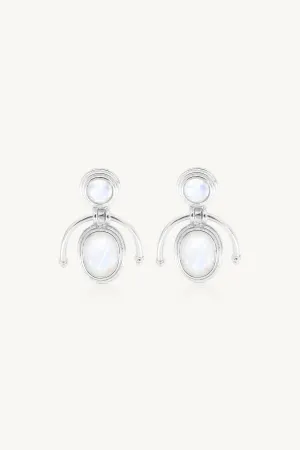 Muse Moonstone Silver Earrings