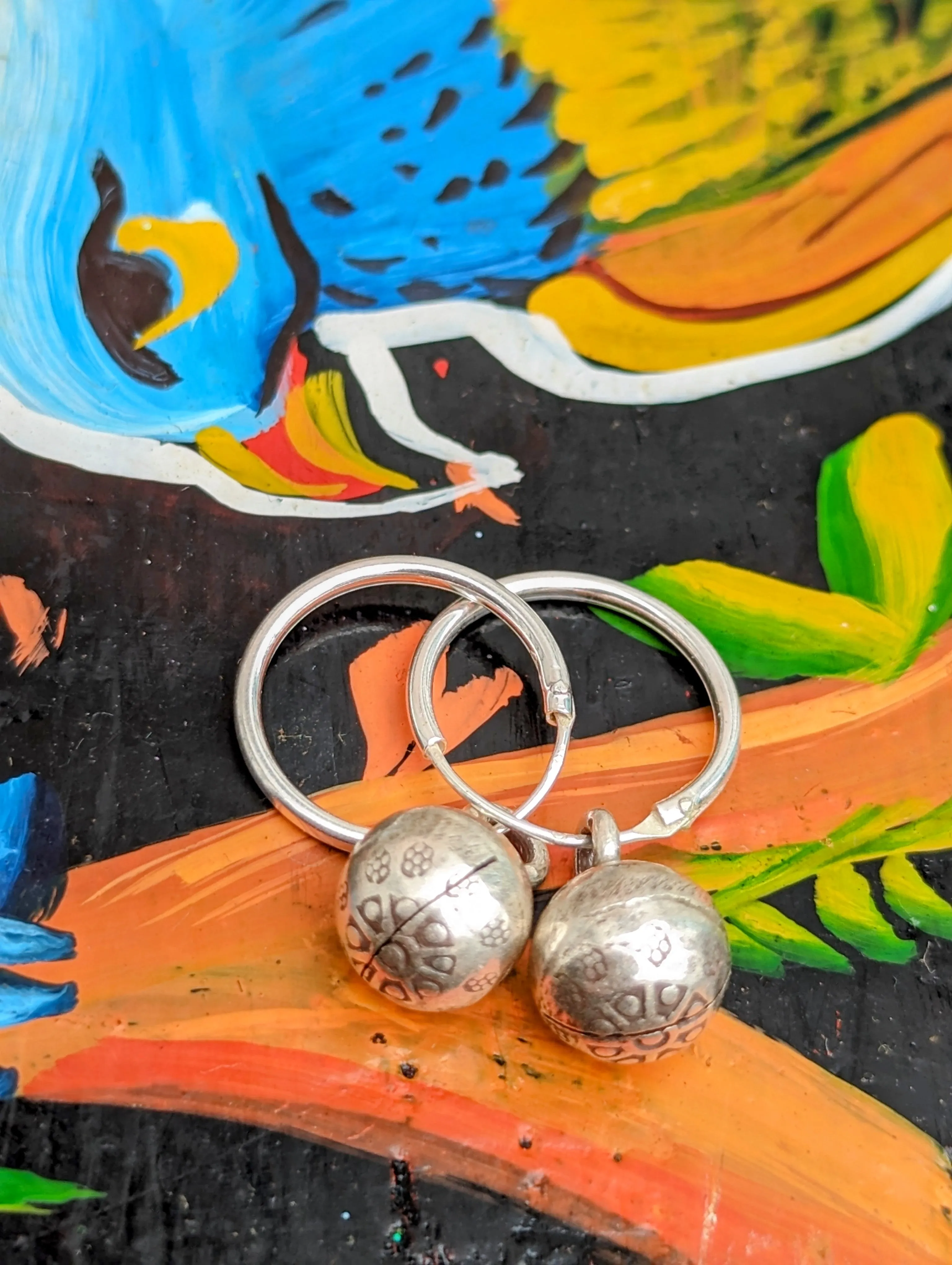 Myanmar charm hoops