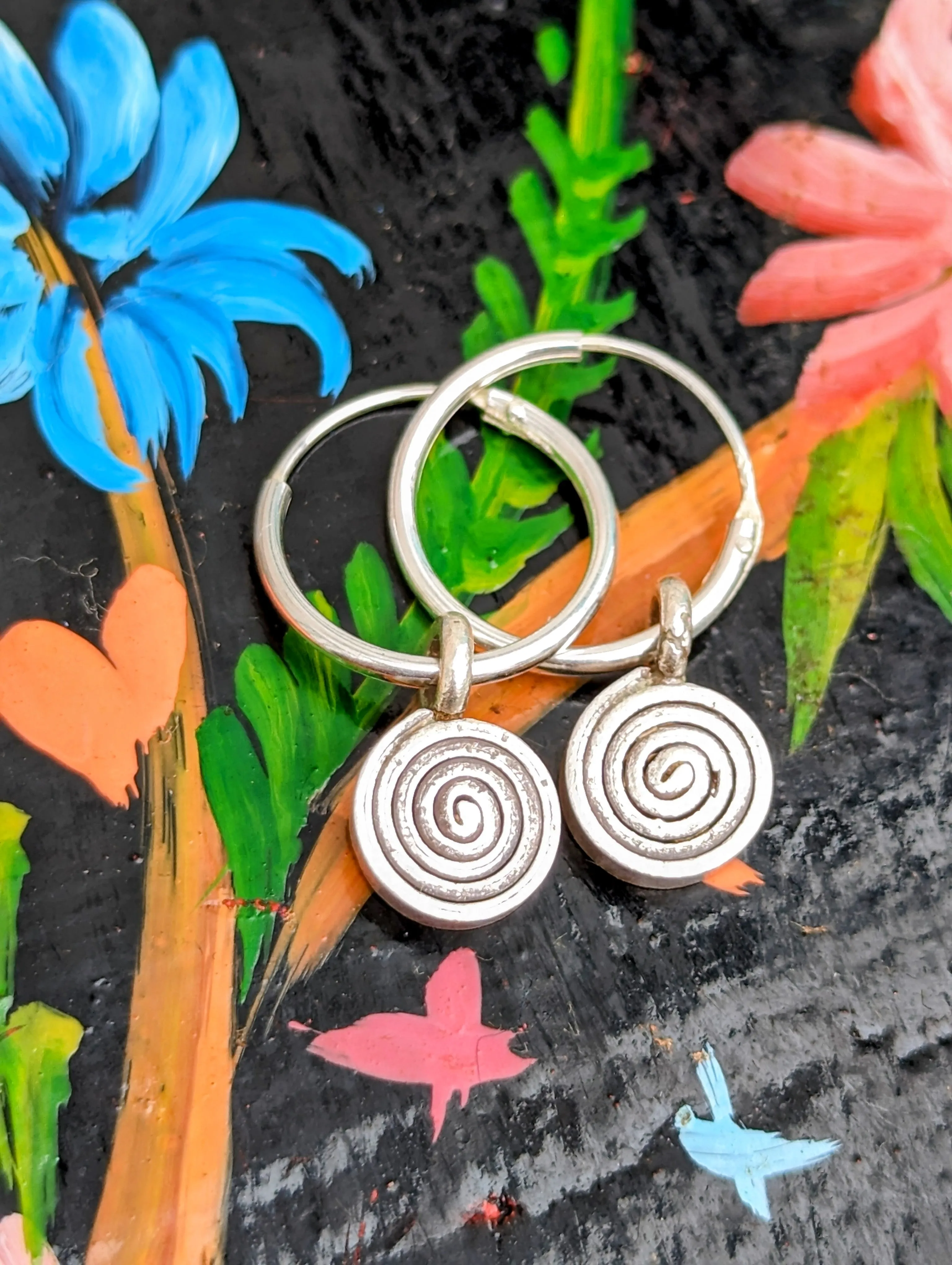 Myanmar charm hoops