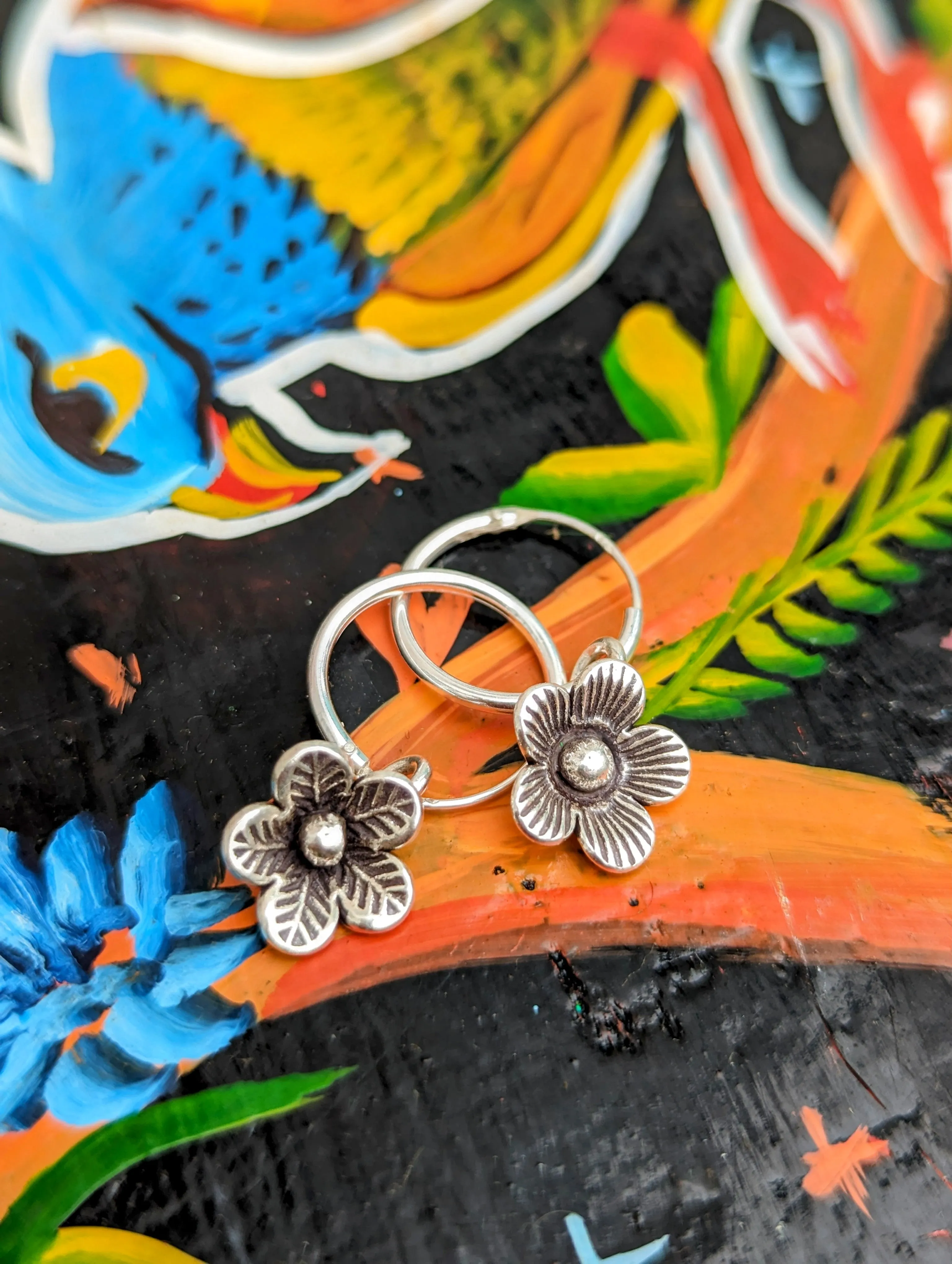 Myanmar charm hoops