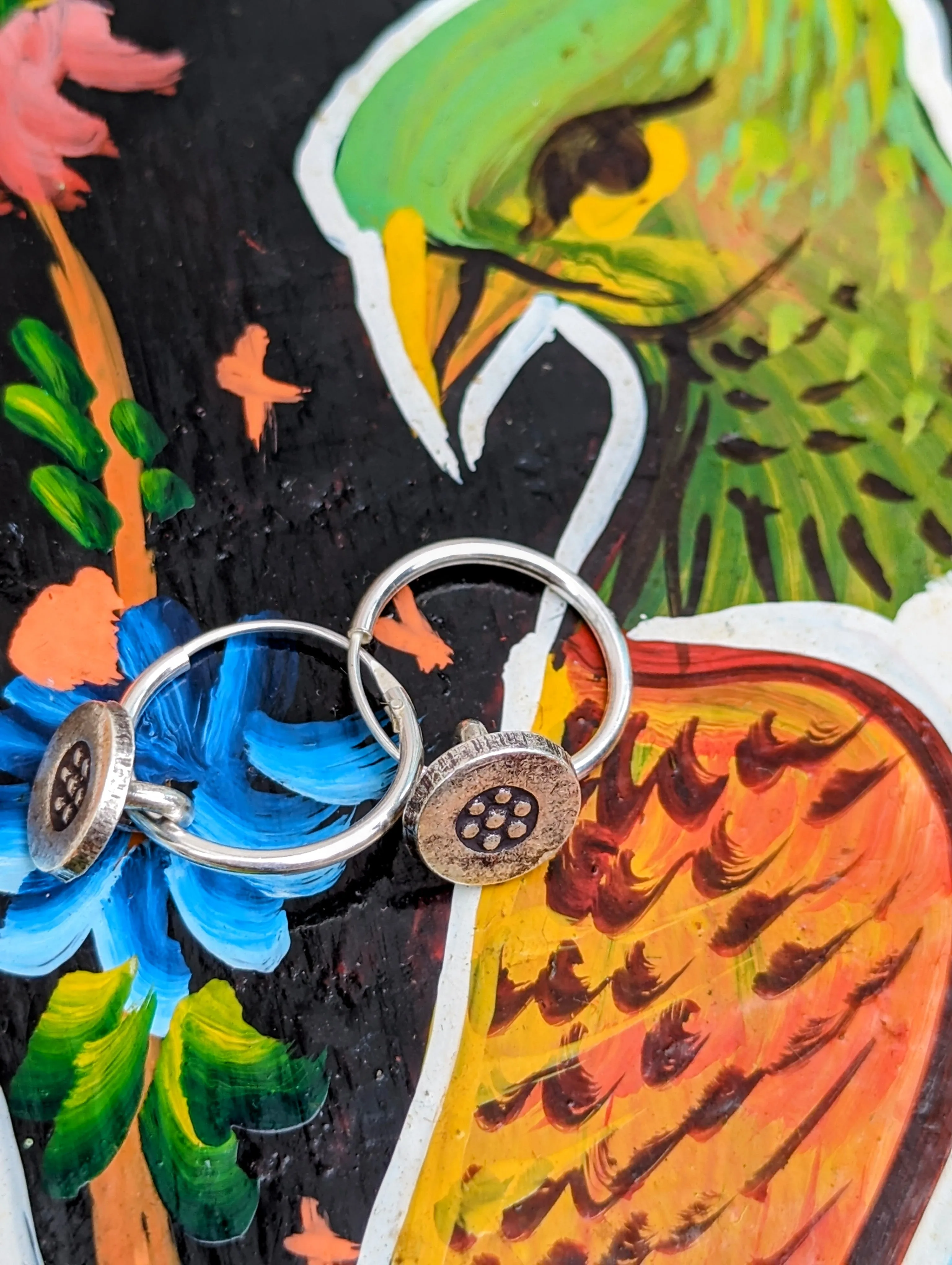 Myanmar charm hoops