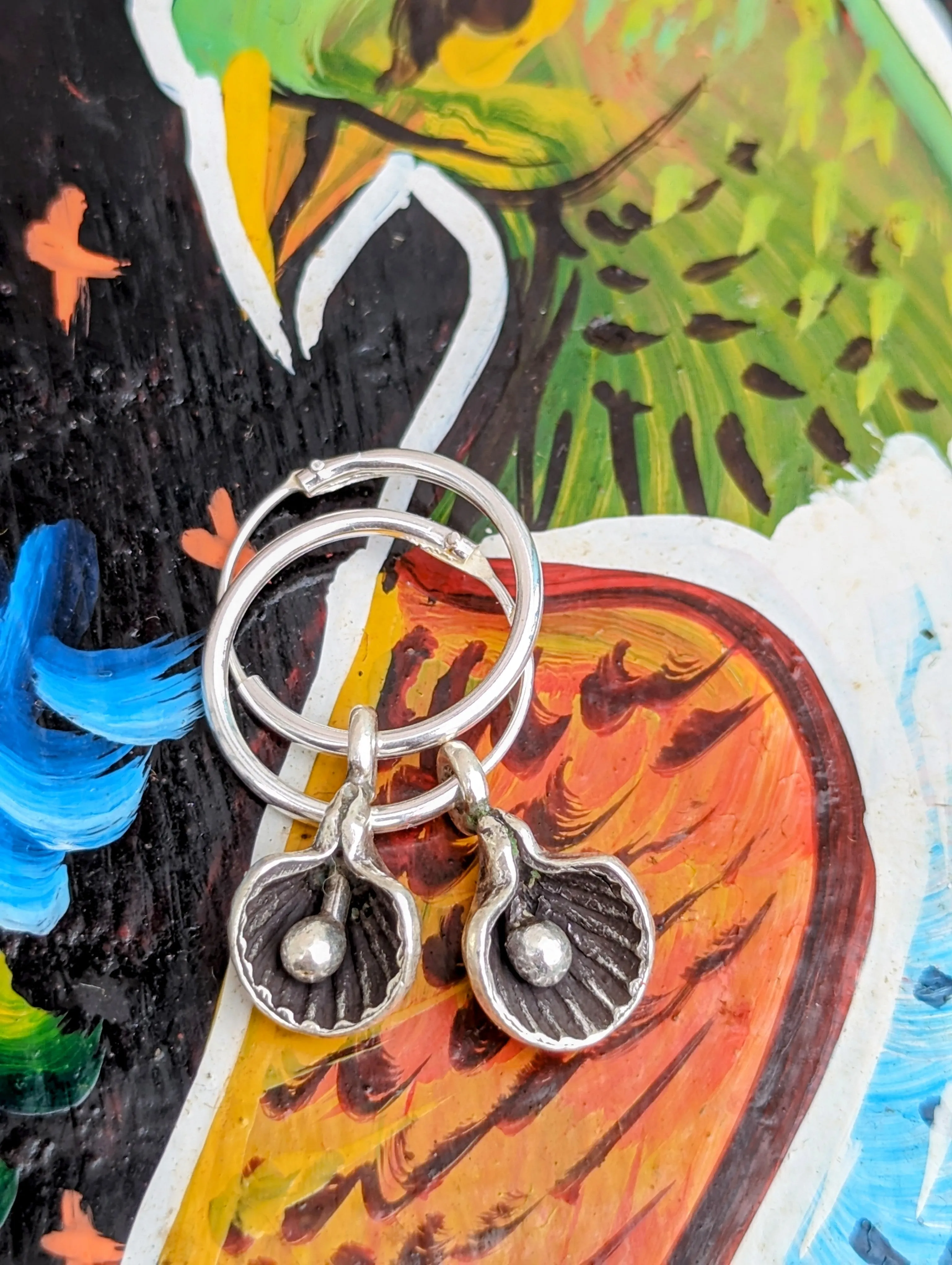 Myanmar charm hoops