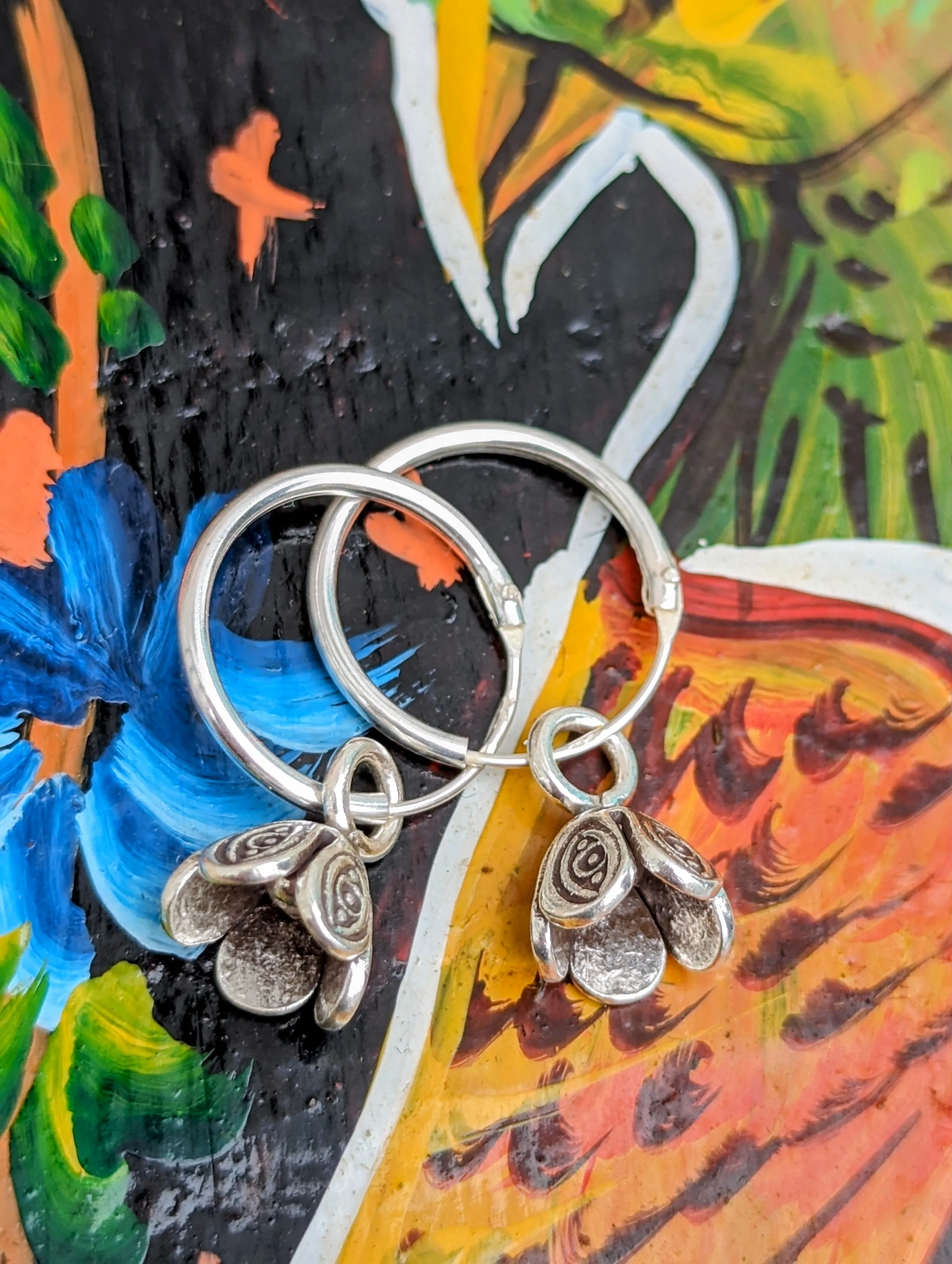 Myanmar charm hoops
