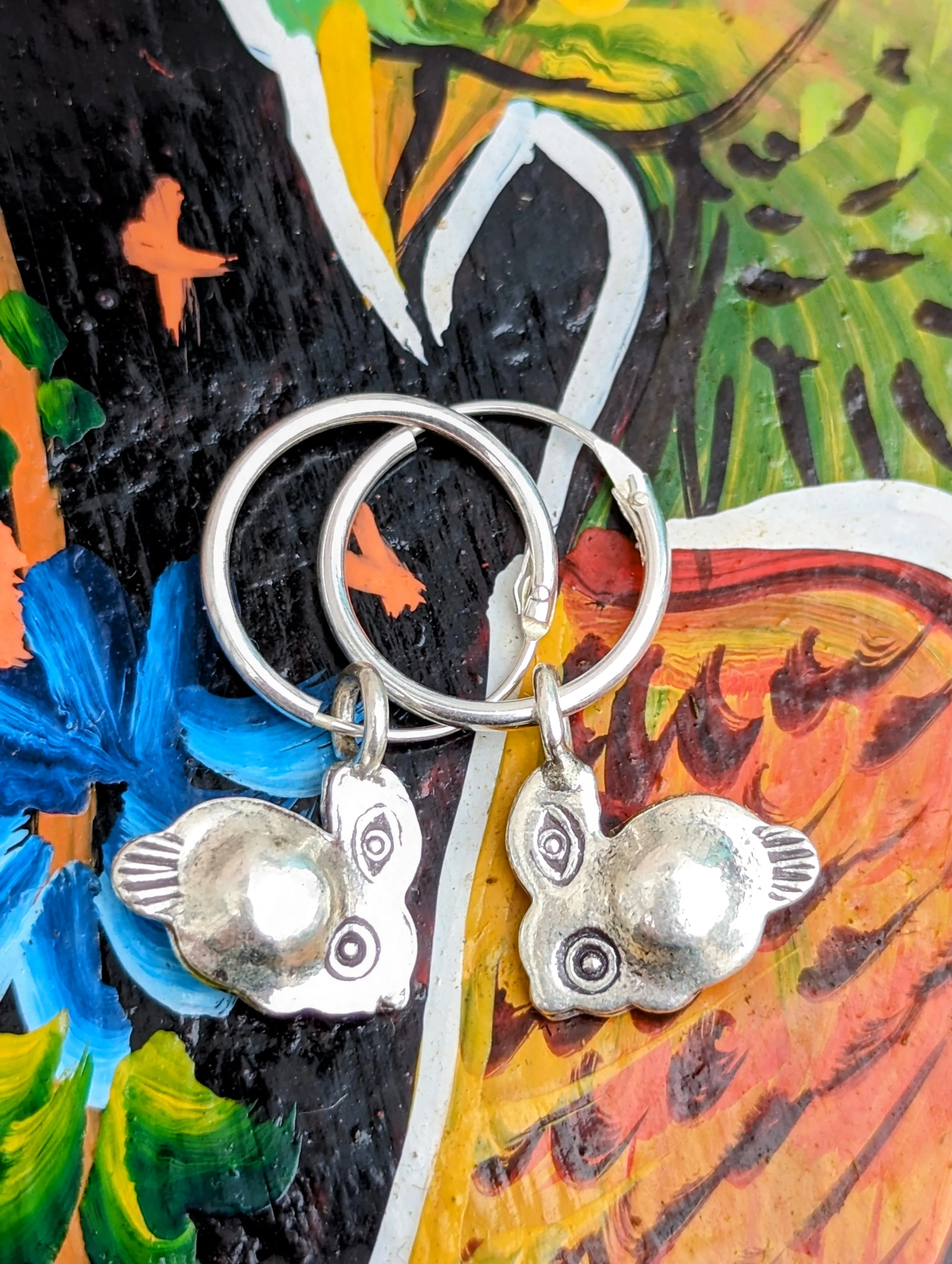 Myanmar charm hoops