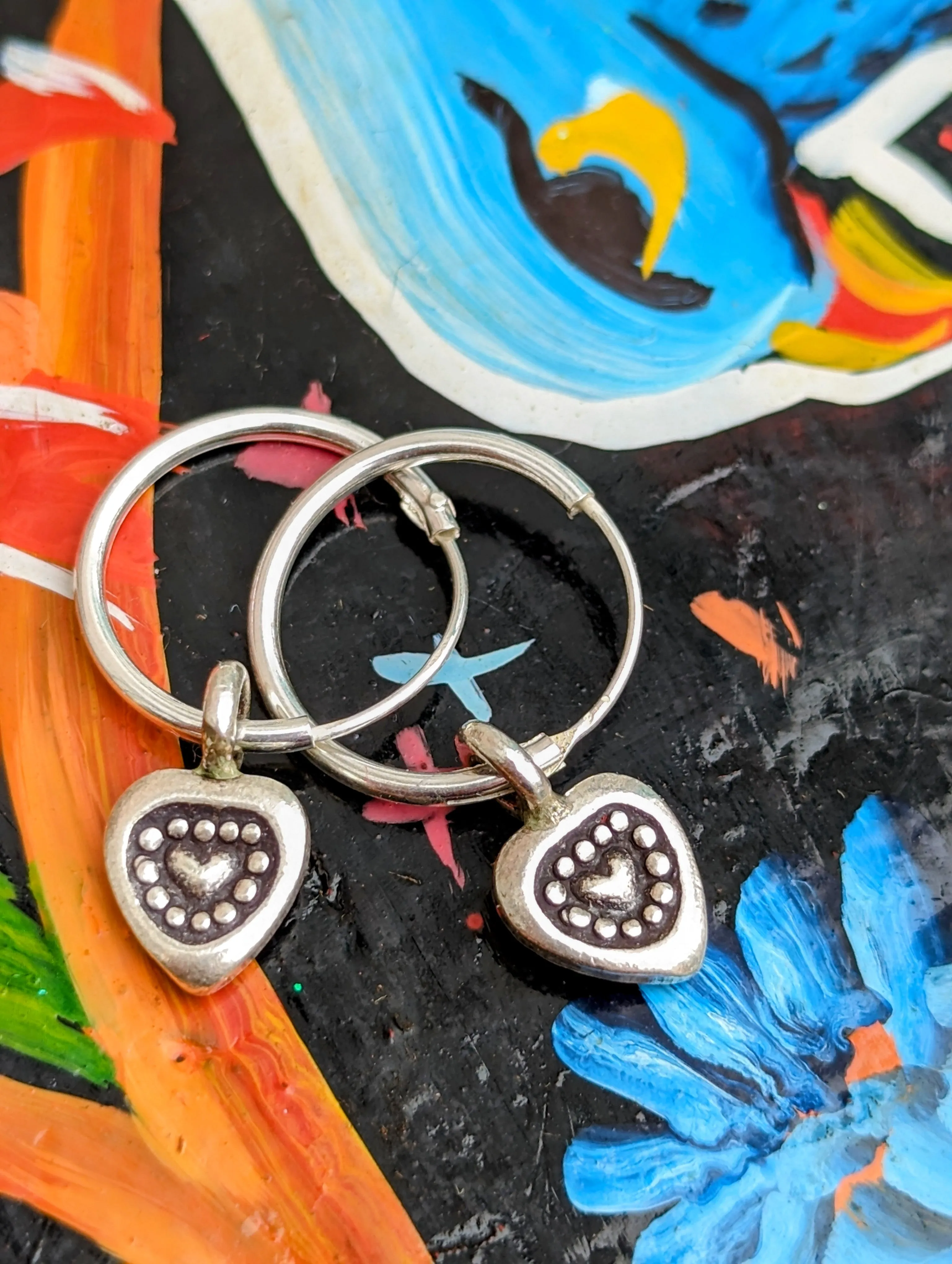 Myanmar charm hoops