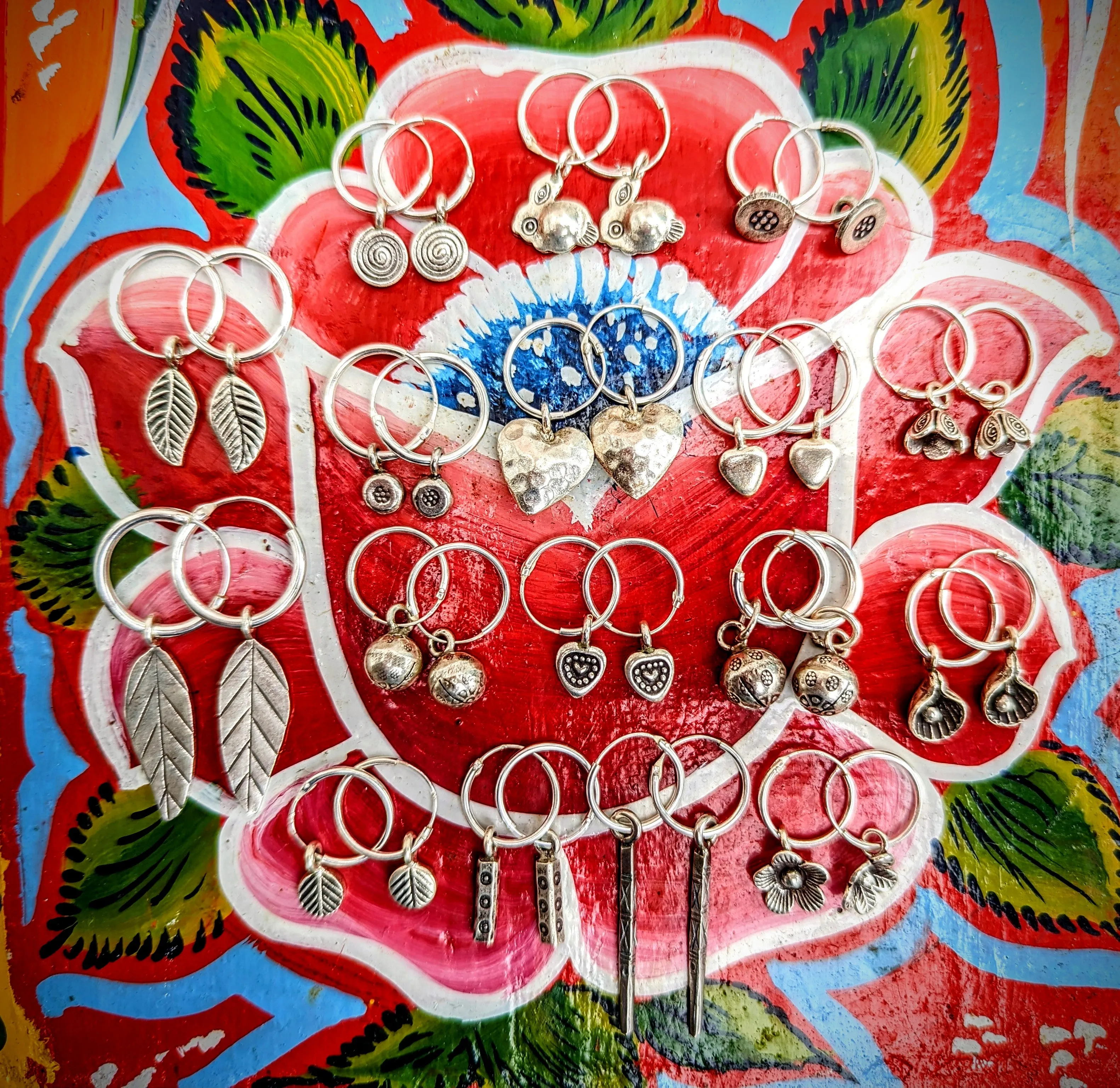 Myanmar charm hoops