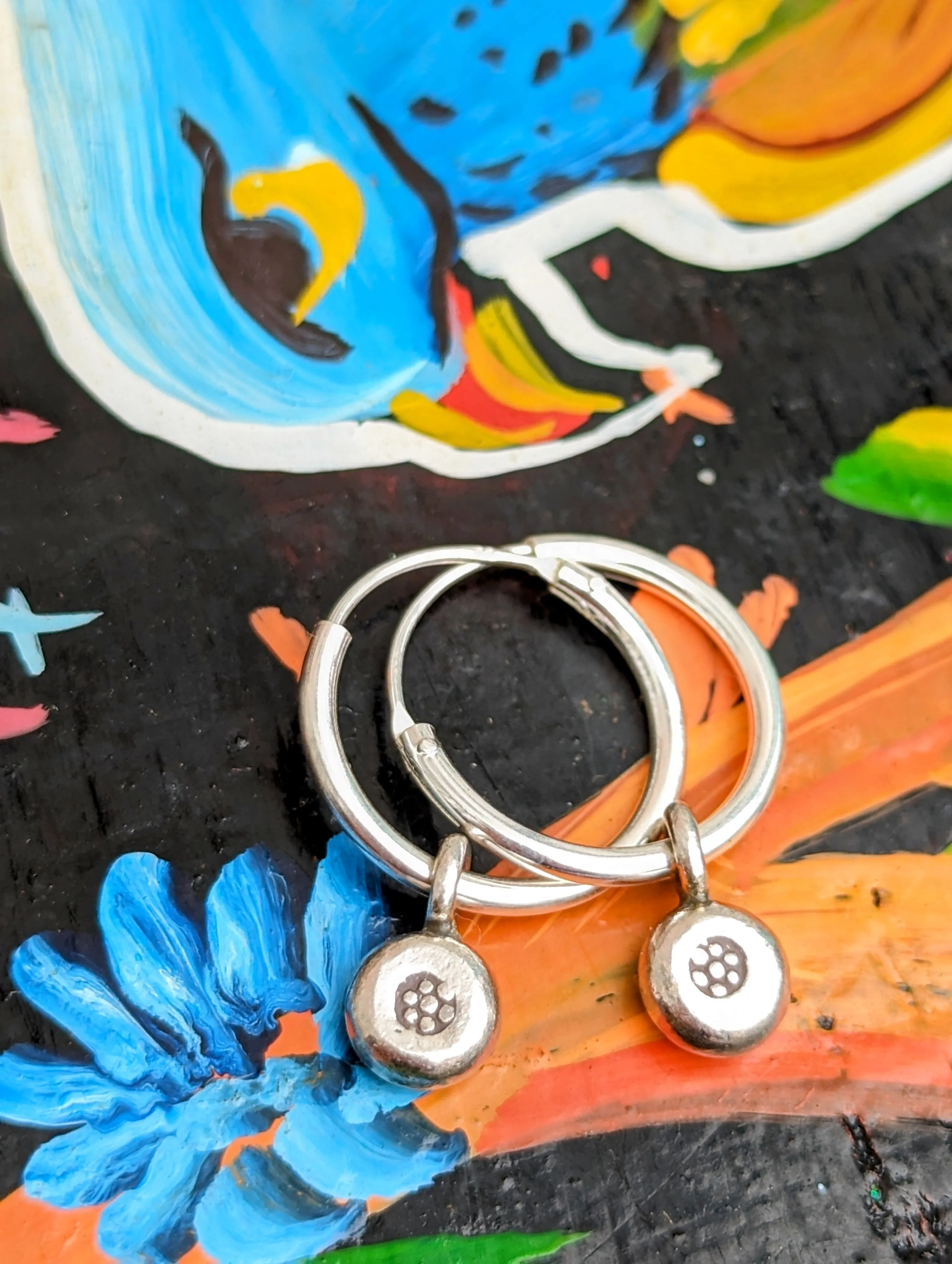 Myanmar charm hoops