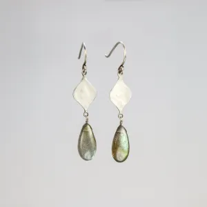 NEW! Arabesque Labradorite Earring in Sterling Silver by Ananda Khalsa
