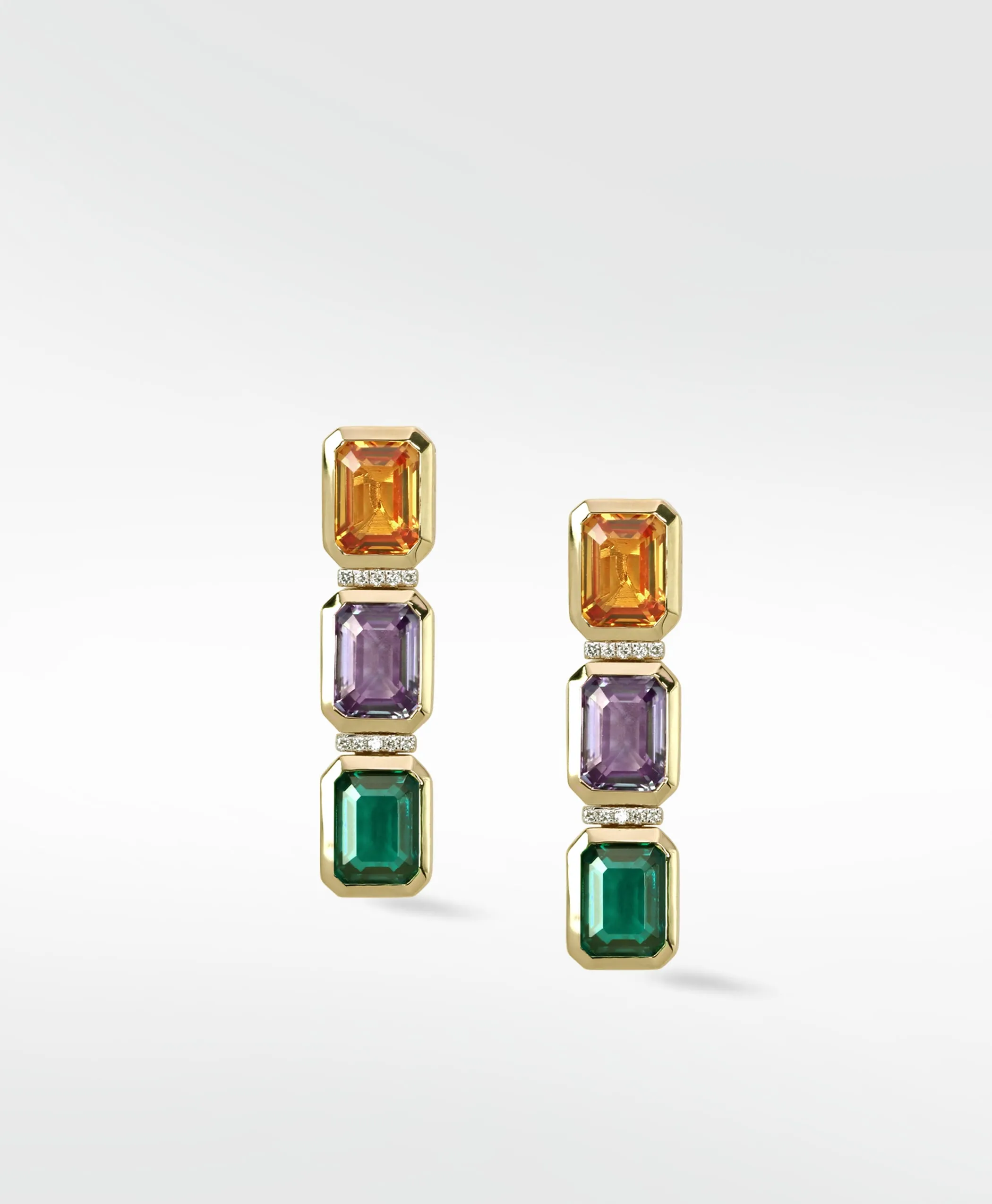 Nexus Trio Drop Precious Earrings