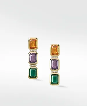 Nexus Trio Drop Precious Earrings