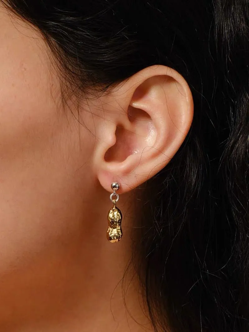 Niche Design 925 Silver Peanut Earrings