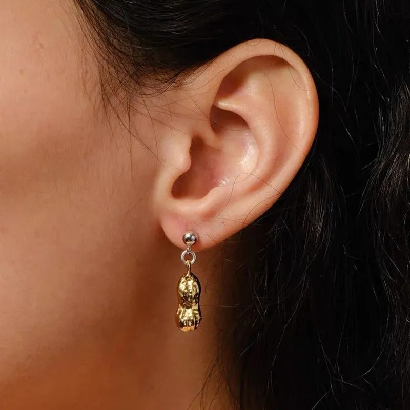 Niche Design 925 Silver Peanut Earrings