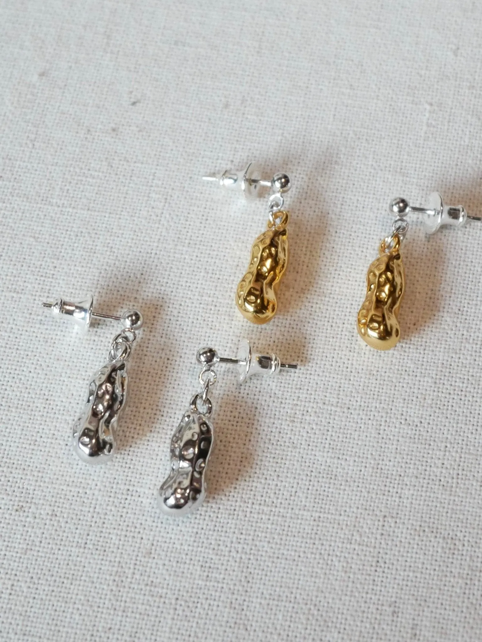 Niche Design 925 Silver Peanut Earrings