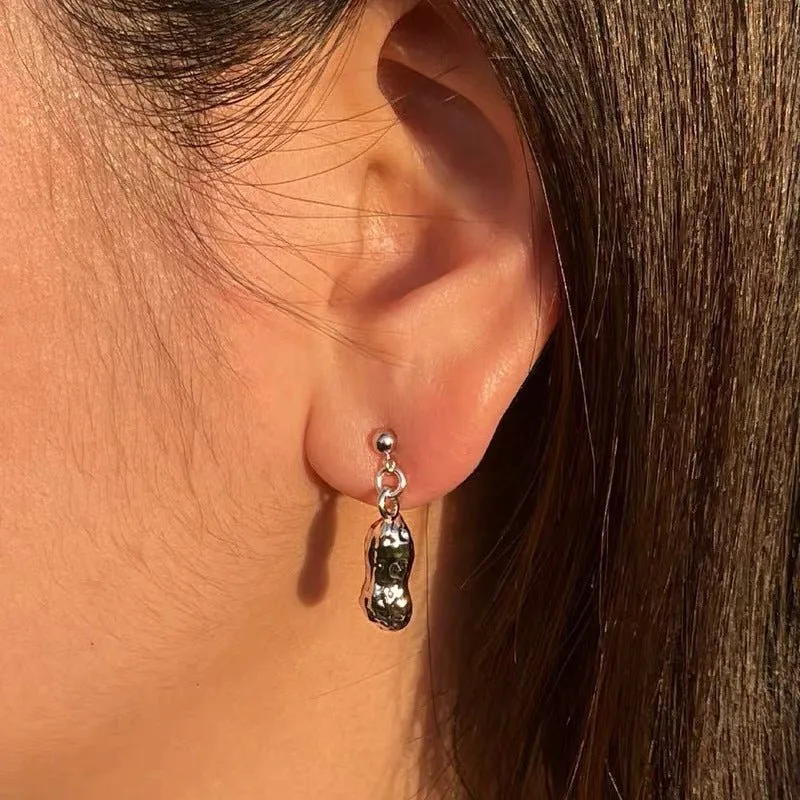 Niche Design 925 Silver Peanut Earrings
