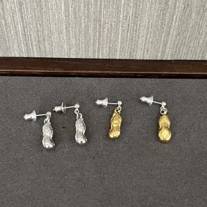 Niche Design 925 Silver Peanut Earrings