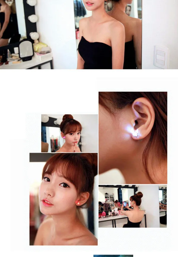 Night Ice Crystal LED Earrings