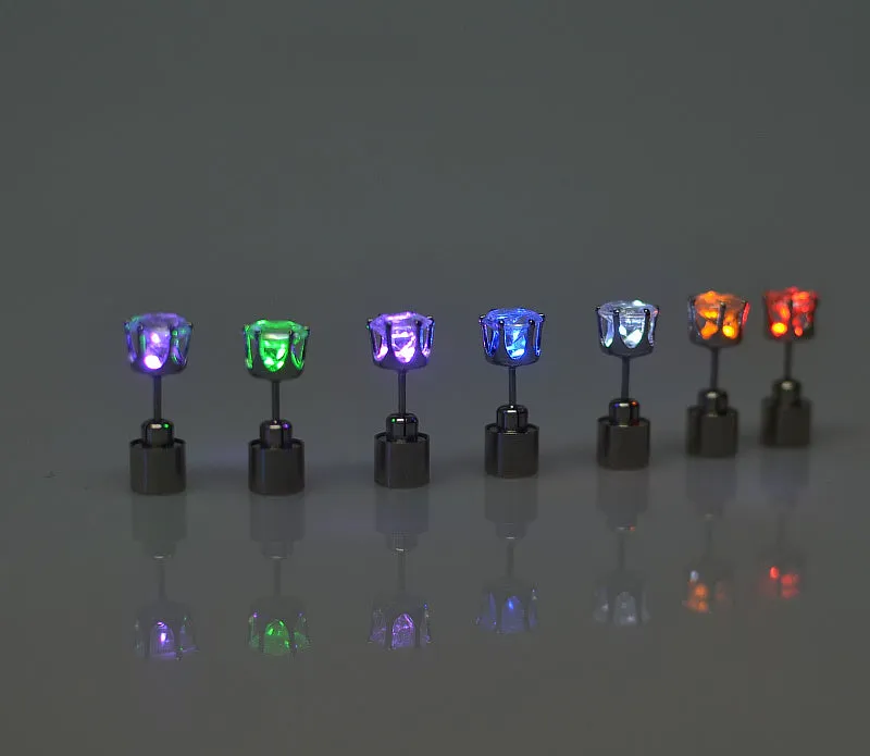 Night Ice Crystal LED Earrings
