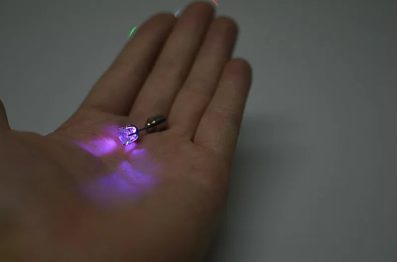 Night Ice Crystal LED Earrings